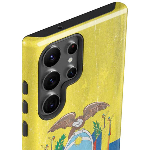 Ecuador Flag Distressed Galaxy S23 Ultra Pro Case